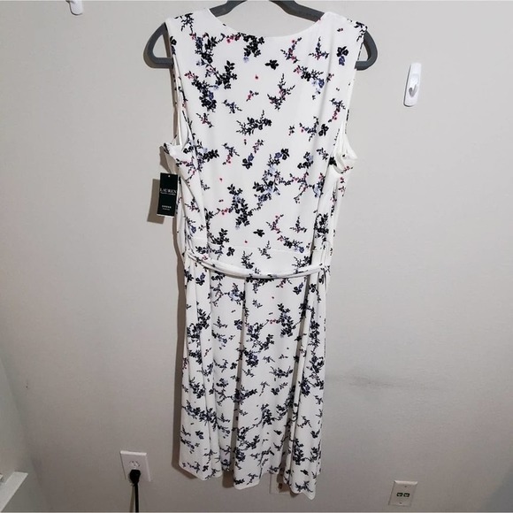 Ralph lauren supplice faux wrap belted midi dress plus size 20W new!!! - Picture 8 of 10